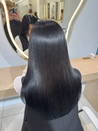 ロング カラー パーマ 韓国レイヤー/ 顔まわり/西野和裕のヘアスタイル