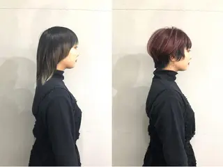 ショート カラー ボブ/ショート/ 白髪染め/メンズ葛西のヘアスタイル