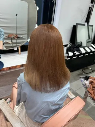 ミディアム 🇰🇷韓国風ハイ トーンKANA🖤のヘアスタイル