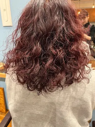 セミロング パーマ 暖色/パーマ 🌼クニトウメイのヘアスタイル