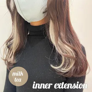 セミロング 新宿/韓国ヘア 中明度カラー/かやのヘアスタイル