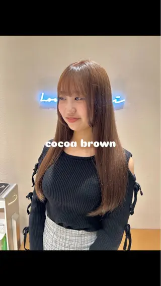 ロング カラー 暖色カラ-ෆ˚顔周り 🎀ོ白岩亜実🎀ོのヘアスタイル