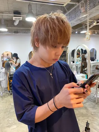 ショート カラー メンズ Piaコータロー ハイトーン&‪ボブのヘアスタイル