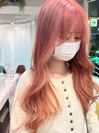 ロング カラー 💖デザインカラー/ タダ ハナカ💖のヘアスタイル