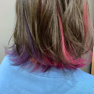 ミディアム カラー ヘアアレンジ 佐藤 実咲のヘアスタイル