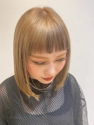 ミディアム カラー i.osaka所属・たつ/レイヤーカット 顔周り/髪質改善のヘアスタイル