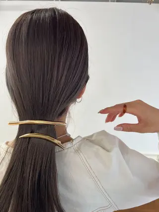 カラー MIYU 原宿 透明感カラーのヘアスタイル