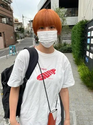 ショート パーマ/透明感カラー /ボブ/吉田一生のヘアスタイル