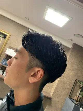 メンズ バーバーショップ涼桜新町店所属・田中大 パーマ/メンズカットのヘアスタイル
