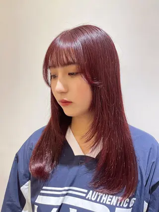 セミロング カラー イシバシ ミナミのヘアスタイル