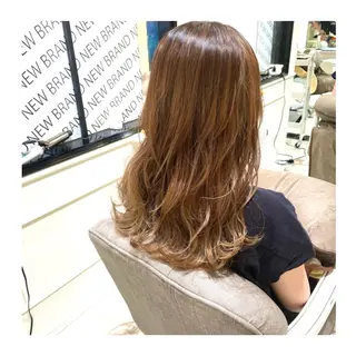 セミロング 心斎橋/ブリーチなし 髪質改善/レイヤーのヘアスタイル