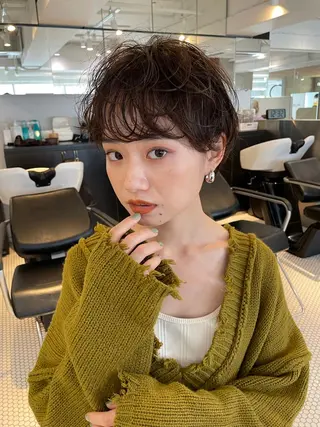 ショート パーマ SALOWIN GINZARay2店所属・石澤 諒のヘアスタイル