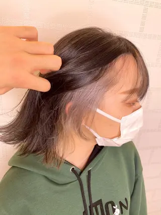 ショート カラー 塩谷黎✨ブリーチ無W カラーメンズパーマ✨のヘアスタイル