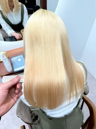 ロング カラー 立川 🫧 ブリーチ 艶髪カラー🧸✨️のヘアスタイル