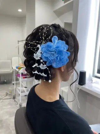 セミロング ヘアアレンジ setsalon RICHE所属・り りのヘアスタイル