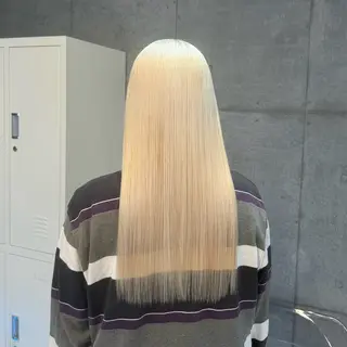 ロング カラー 透明感/ 艶ハイトーン/梨桜のヘアスタイル