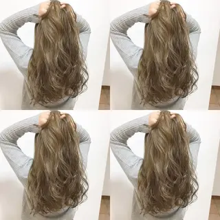 ロング カラー 横浜ブリーチムラ直し ハイトーン/ブリーチのヘアスタイル