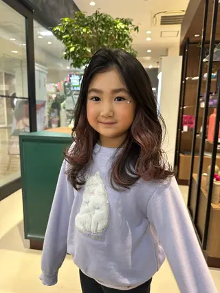セミロング カラー キッズ rilliant所属・中原 つくしのヘアスタイル