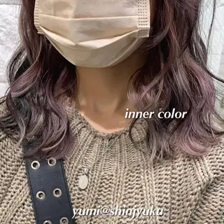 ミディアム カラー パーマ ヘアアレンジ メンズ キッズ ネイル マツエク・マツパ アイブロウ 新宿駅近♡友達とOK 🦋W -ワット -のヘアスタイル