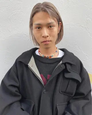 ショート カラー メンズ Loom.所属・村上雅人 ナチュラルモードのヘアスタイル