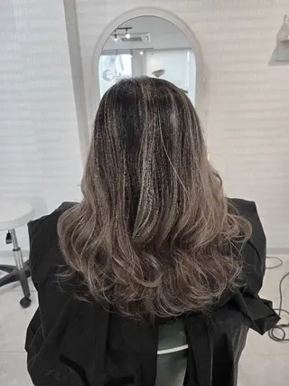 セミロング 【ハイライトに自信】 福田 将太のヘアスタイル