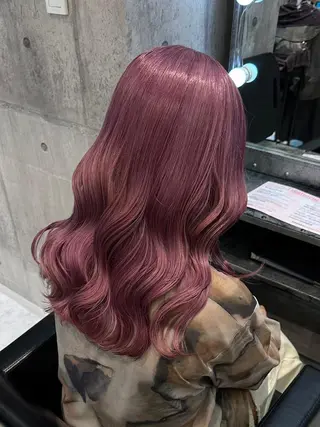 セミロング カラー メンズモテパーマ💙 fuwaのヘアスタイル