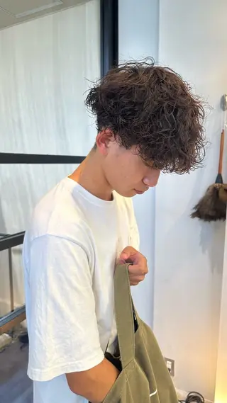ショート メンズ ボブ ロングモデル shoのヘアスタイル