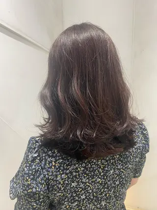 セミロング カラー アイブロウ ✨くびれスタイル✨️ 戸嶋穂乃香のヘアスタイル