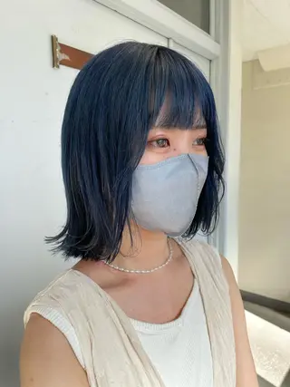 ミディアム カラー ヘアアレンジ maoブリーチ無し 似合わせカラーのヘアスタイル