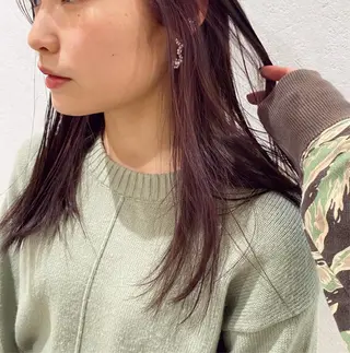 セミロング カラー ヘアアレンジ パーマ指名No1 /namiのヘアスタイル