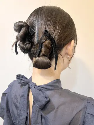 ヘアアレンジ 🤍ヘアセット.ヘア アレンジ湯山詩織🤍のヘアスタイル