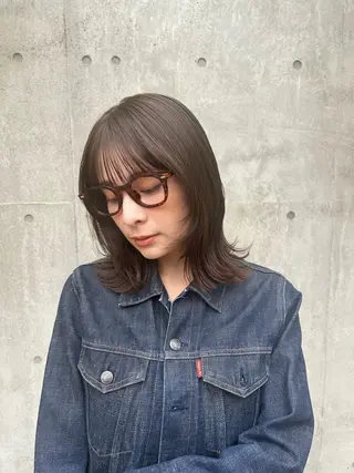 ミディアム 顔周り/レイヤー/ 透明感/あやか💕のヘアスタイル