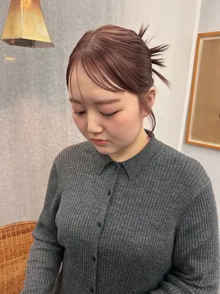 セミロング リリカ🐈‍⬛ブリー チカラー/上永谷のヘアスタイル