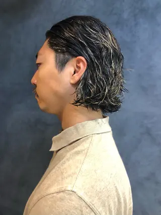 パーマ ヘアアレンジ メンズ ainico+所属・メンズ特化✂️栗原 侑也のヘアスタイル