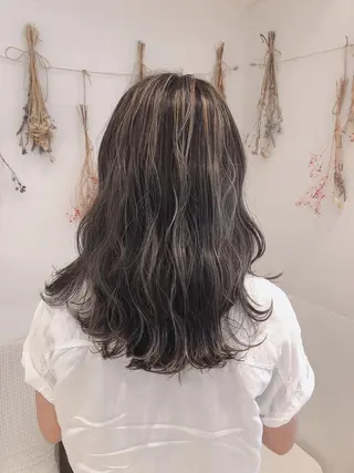 セミロング カラー はだゆうき @hadadan08のヘアスタイル