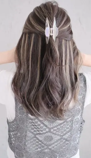 セミロング カラー Mariana/ 鶴原-ハイライトのヘアスタイル