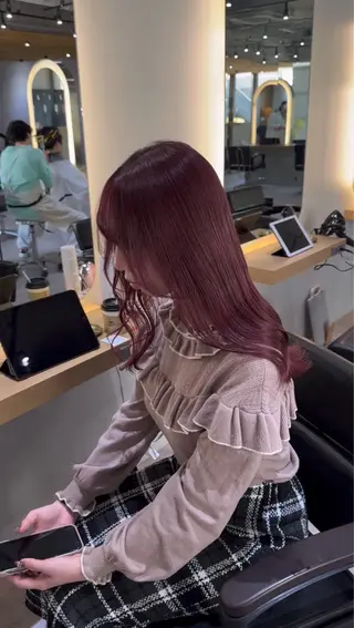 ロング カラー レイヤーカット/ ブリーチカラー/雅人のヘアスタイル