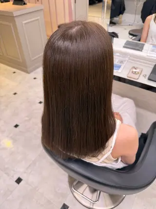 ロング カラー 韓国風グレージュ 🤍たくみ🤍のヘアスタイル