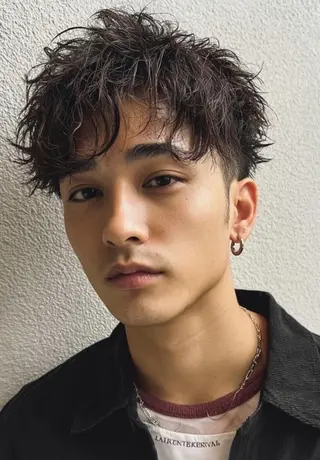 メンズ ブリーチなし透明感 カラー✨横山 佳希のヘアスタイル