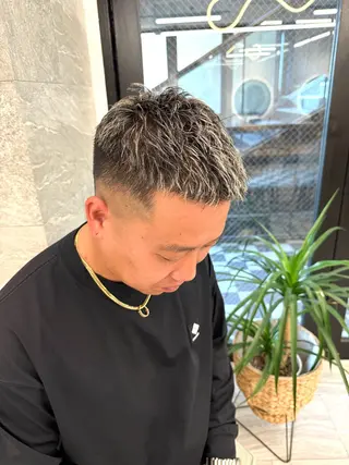 ショート カラー メンズ 町田MENS外国人風 ハイライト🔥TOMのヘアスタイル