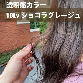セミロング カラー ブリーチなし✨艶髪 カラー𓃲YAGIのヘアスタイル