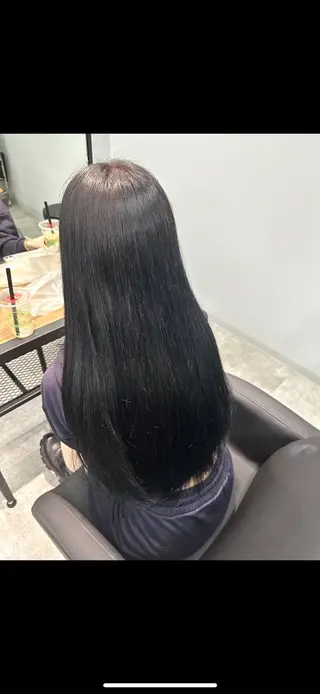 ロング カラー 縮毛矯正/艶カラー /髪質改善/なんばのヘアスタイル