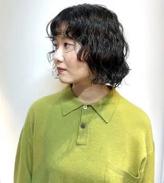 パーマ ⚪️ニュアンスカラー ⚪️ハイトーン　マユのヘアスタイル