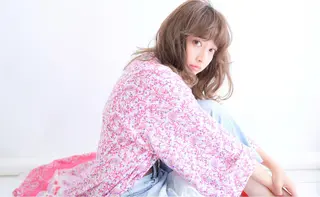 ミディアム カラー モテ髪透明感❤️ デイズヘアカラーのヘアスタイル