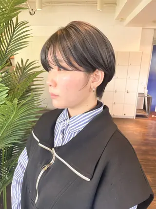 ショート カラー 似合わせヘア🤍 面田法子のヘアスタイル