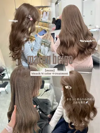 カラー 透ける透明感カラー 🤍anju🎀のヘアスタイル