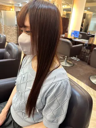 ロング 縮毛矯正&髪質改善/ きょうの🐺のヘアスタイル