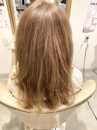 セミロング カラー 美髪・髪質改善 有田怜平のヘアスタイル