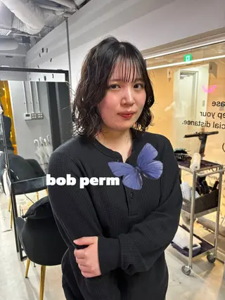 ショート パーマ 札幌パーマ レイヤー/後藤海音のヘアスタイル