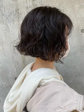 ショート パーマ les baladins du miroir所属・🍃YURI 🍃のヘアスタイル